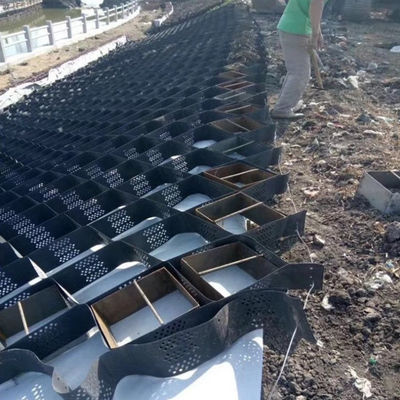 330mm-1000mm расстояние сварки HDPE геоэлемент для стабилизации гравия дорожного покрытия