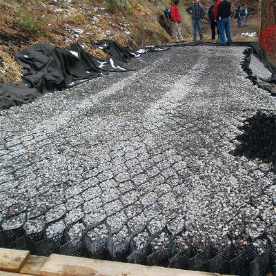 HDPE пластмассовая геоэлементная сетка для стабилизации склона расстояние сварки 330mm-1000mm