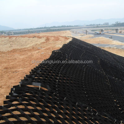 HDPE пластмассовая геоэлементная сетка для стабилизации склона расстояние сварки 330mm-1000mm