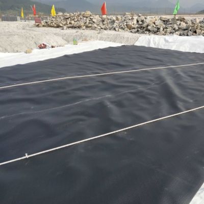 50-200 м длины прочная геомамбрана из HDPE в черном цвете для резервуаров для хранения воды и рыбных прудов