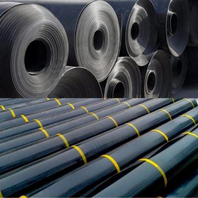 Прямая продажа HDPE гладкая геомембрана 0,3 мм 0,5 мм длина 50-100 м толщина 0,2 мм - 2,8 мм