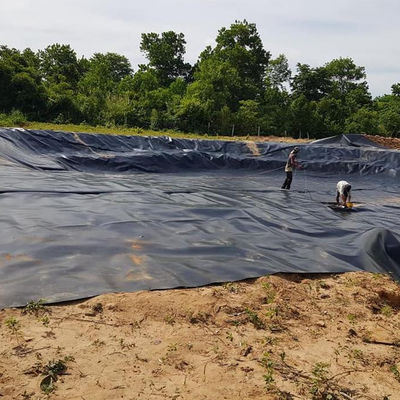 Голубая геомембрана HDPE толщиной 0,2-3,0 мм для дамбы Линера резервуар Горная ферма креветок пруд