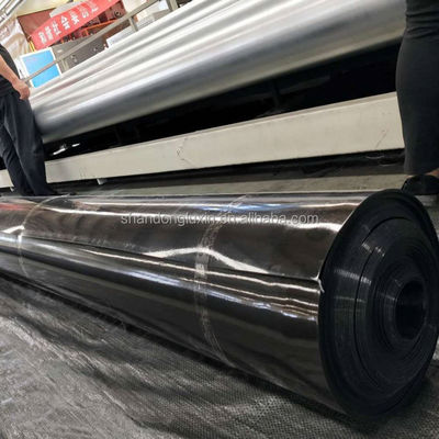 Геомембрана из HDPE двойной текстуры шириной 1-8 м для рыбных прудов и свалок толщина 1 мм