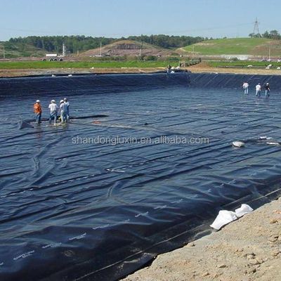 Чёрная двойная гладкая поверхность 0,5 мм HDPE геомембрана для автомобильных дорог озера и плотины рыбных прудов
