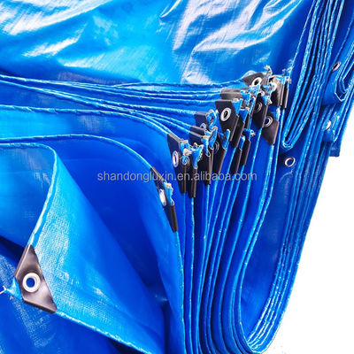 Blue PE Tarpaulin для дождестойной влагостойкой и солнечной ткани