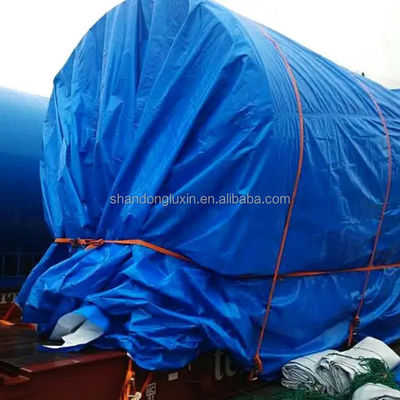 Синяя ПЭ брезент для наружного HDPE ткачества и LDPE ламинированной крыши